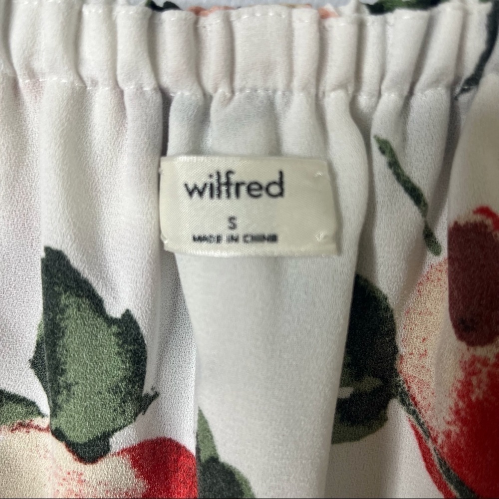 Wilfred Promener Blouse Floral Off The Shoulder Top Size Small Ruffle - Picture 12 of 14